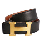 Hermes Vintage 96 Belt Leather Logo