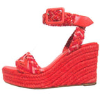 Hermes Braided Leather Ankle Strap Espadrille Sandals — view 2