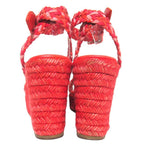 Hermes Braided Leather Ankle Strap Espadrille Sandals — view 4