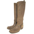 Bottega Veneta Suede Leather Long Boots 37 Brown Beige