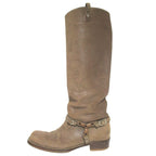 Bottega Veneta Suede Leather Long Boots 37 Brown Beige — view 2