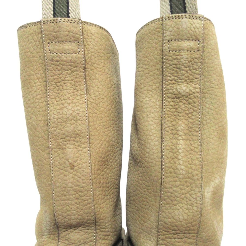 Louis Vuitton LV Logo Ring Leather Engineer Boots 8 Sand Beige