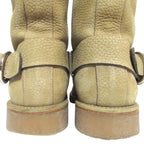Louis Vuitton LV Logo Ring Leather Engineer Boots 8 Sand Beige — view 9