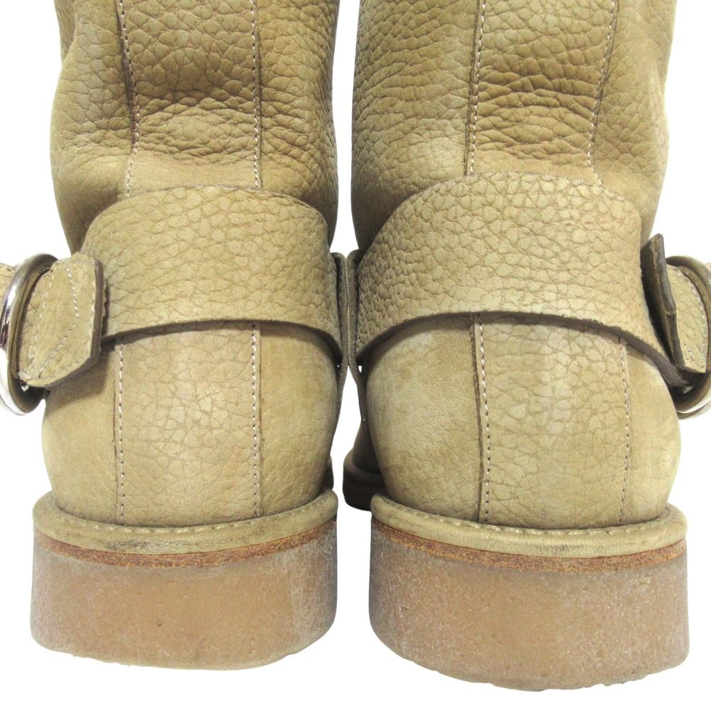 Louis Vuitton LV Logo Ring Leather Engineer Boots 8 Sand Beige — view 9