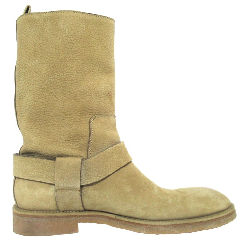 Louis Vuitton LV Logo Ring Leather Engineer Boots 8 Sand Beige