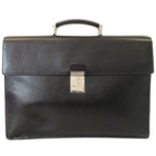 Prada Saffiano Leather Briefcase Business Black