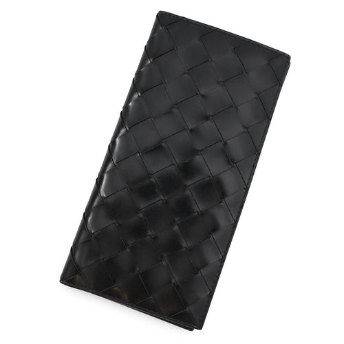 Bottega Veneta Wallet Intrecciato Leather Black
