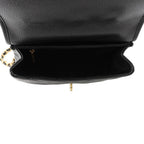 Chanel Backpack Quilted CC Logo Caviar Leather Black — view 5
