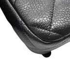 Chanel Backpack Quilted CC Logo Caviar Leather Black — view 7