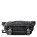 Saint Laurent Paris Belt Bag Logo Silk Tech Canvas Black