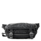 Saint Laurent Paris Belt Bag Logo Silk Tech Canvas Black
