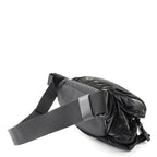 Saint Laurent Paris Belt Bag Logo Silk Tech Canvas Black — view 2