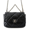 Chanel Chain Shoulder Bag 19 Large Lambskin 2-Way Black