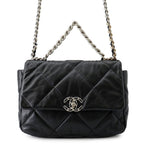 Chanel Chain Shoulder Bag 19 Large Lambskin 2-Way Black