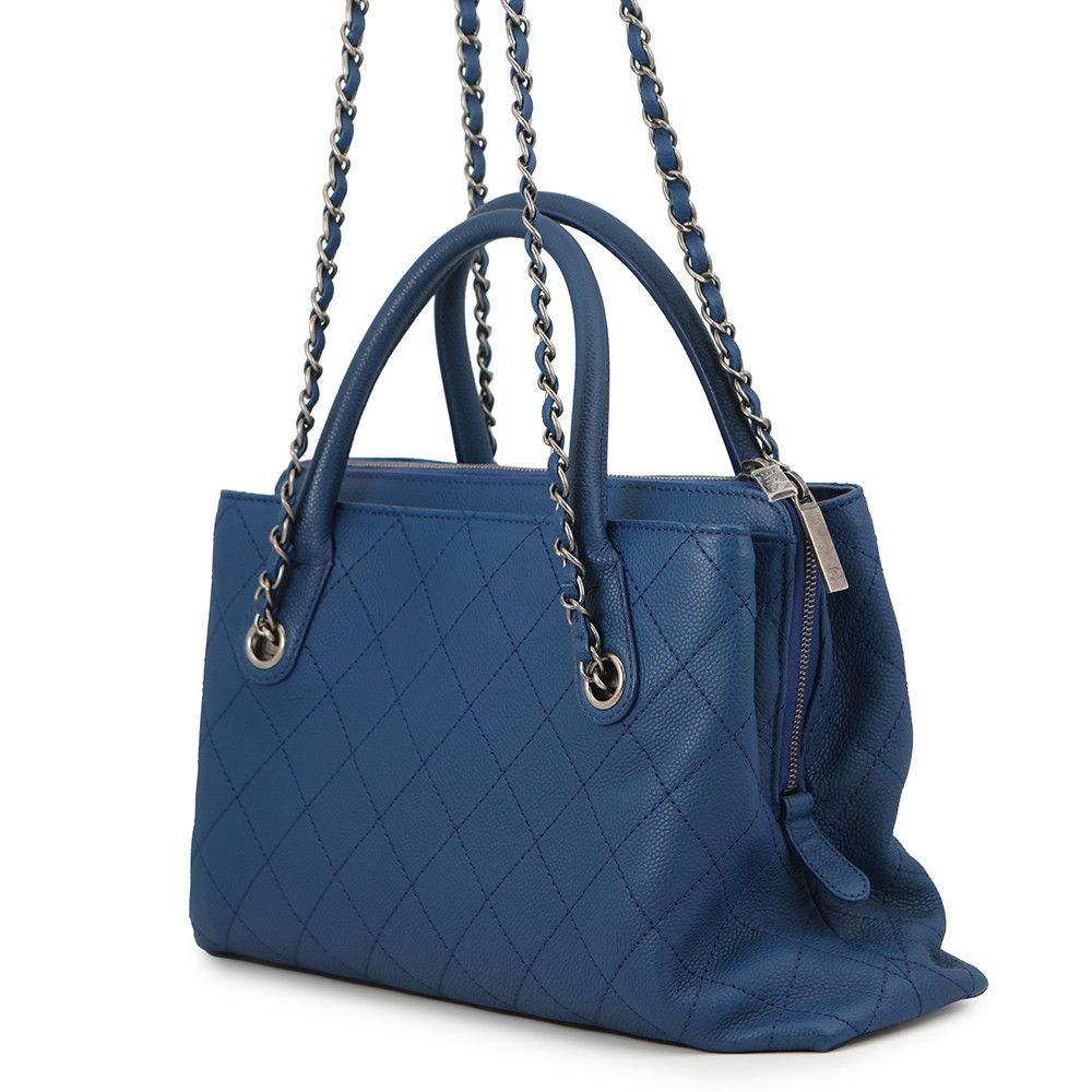 Chanel Chain Shoulder Bag Wild Stitch Quilted CC Logo Caviar Leather — view 2