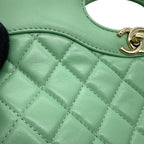 Chanel Chain Shoulder Bag Quilted Small Shopping Shiny Calfskin — view 7