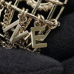 Chanel Necklace Birdcage Logo CC Rhinestone 20 — view 7