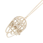 Chanel Necklace Birdcage Logo CC Rhinestone 20 — view 3