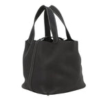 Hermes Handbag Picotin Lock Black Silver Taurillon Clemence — view 2