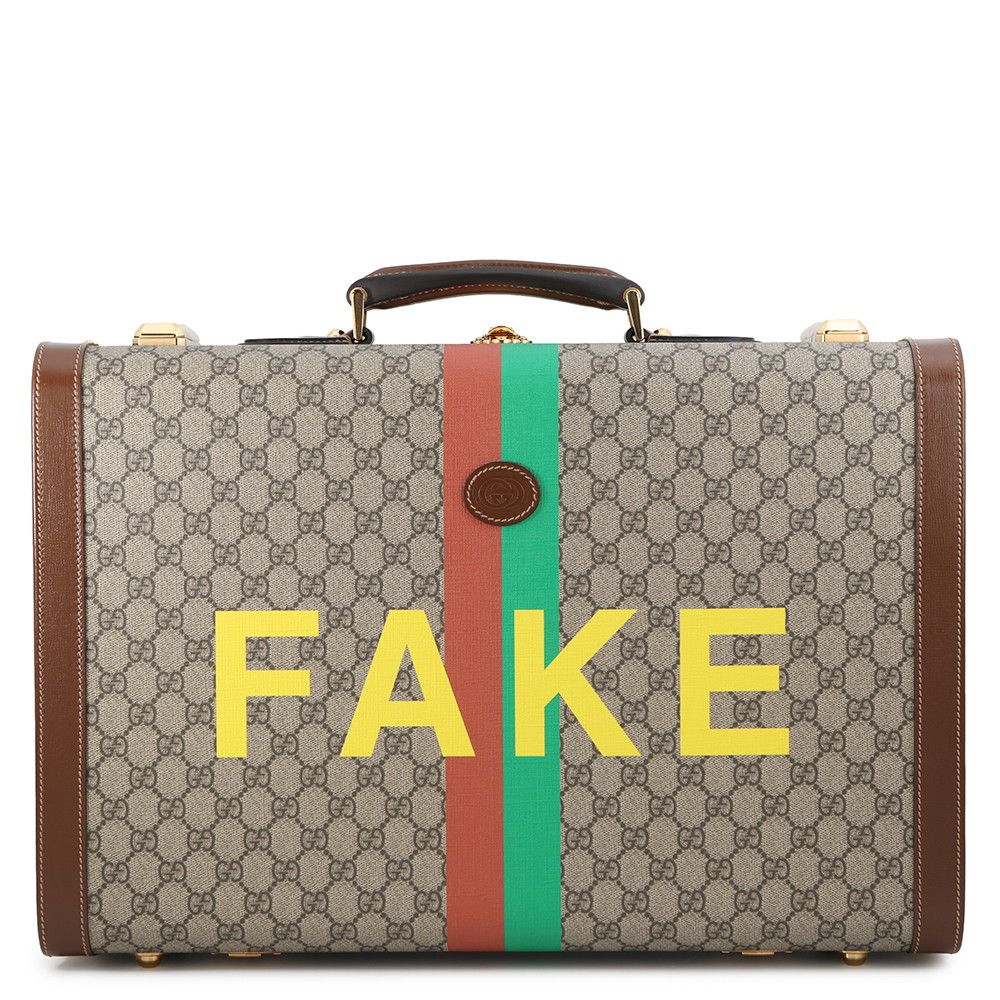 Gucci Suitcase Faux Knot Print GG Supreme Travel