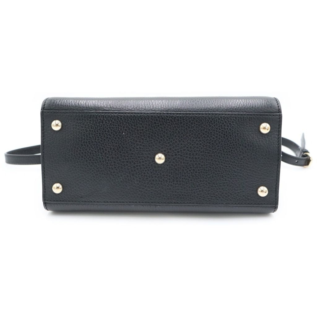 Gucci Soho 2-Way Shoulder Bag Black Leather Gold — view 4