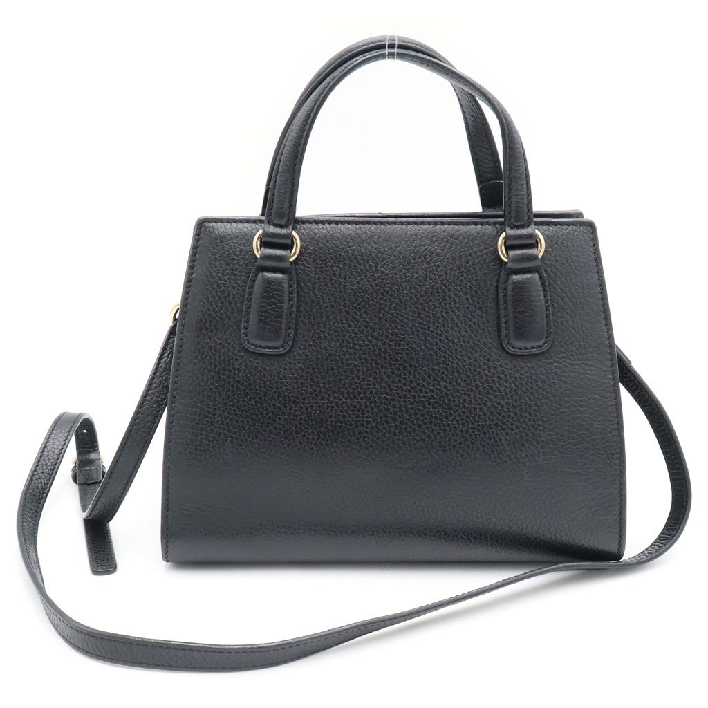 Gucci Soho 2-Way Shoulder Bag Black Leather Gold — view 2