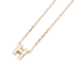 Hermes Necklace Mini Pop White Pink Gold — view 3