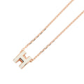 Hermes Necklace Mini Pop White Pink Gold