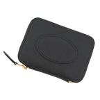 Hermes Coin Case Macaron Compact Black Gold Epsom Shoulder