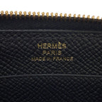 Hermes Coin Case Macaron Compact Black Gold Epsom Shoulder — view 5