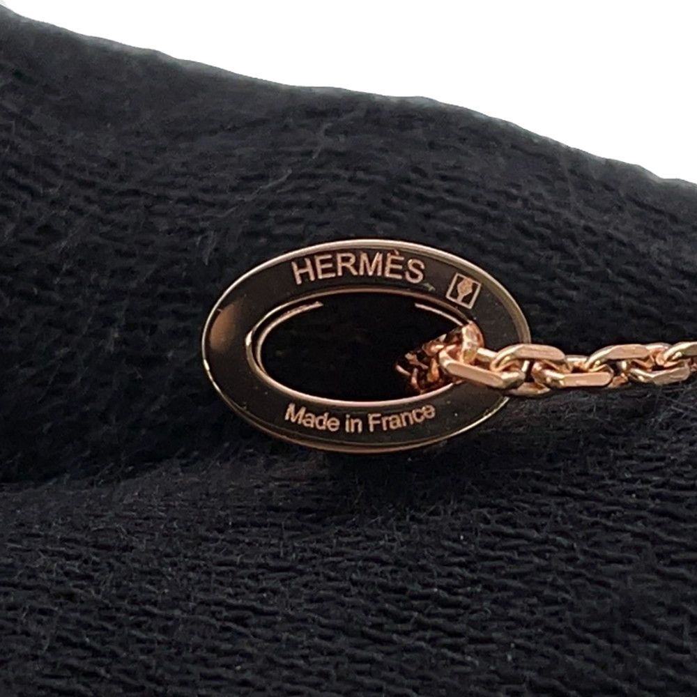 Hermes Necklace Mini Pop Lo Cover le White Brown Glace Pink Gold — view 6