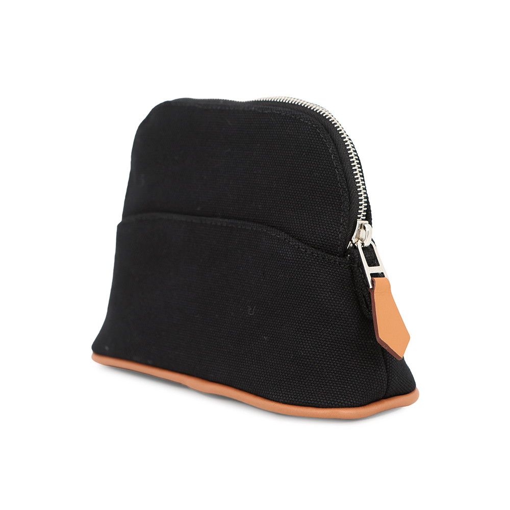 Hermes Pouch Bolide Mini Black Silver Cotton Case — view 2