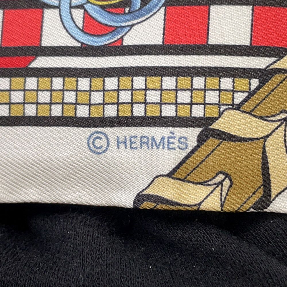 Hermes Scarf Twill Brides and Charm Et Gray Silk — view 5