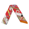 Hermes Scarf Twill Brides and Charm Et Gray Silk