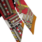 Hermes Scarf Twill Brides and Charm Et Gray Silk — view 5