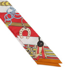 Hermes Scarf Twill Brides and Charm Et Gray Silk — view 4