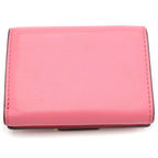 Fendi Zucca Pattern Trifold Wallet Compact Coin Case Pink Leather Gold — view 2