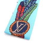 Louis Vuitton Bandeau BB Love Birds Feather Print Twilly Silk Scarf Light Blue — view 4