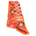 Hermes Twilly Kelly en Perles Silk Scarf Orange