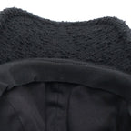 Saint Laurent Paris SL Logo Tweed Wool Cap Black — view 5