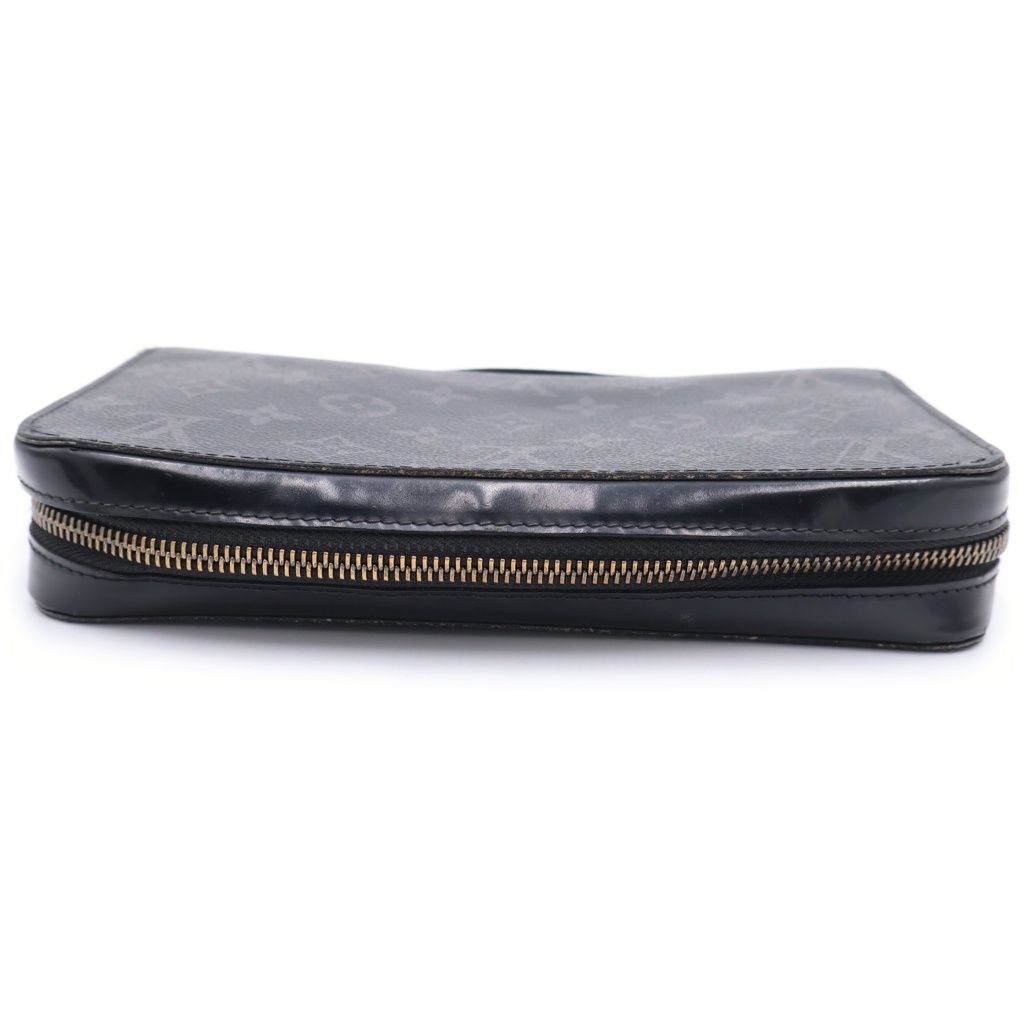 Louis Vuitton Monogram Eclipse Zippy XL Wallet Card Case Black Silver — view 5