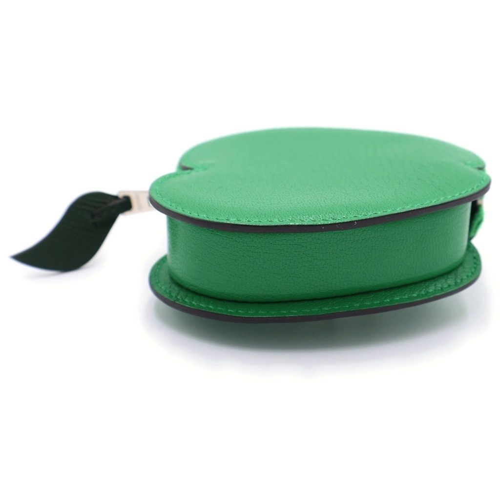 Hermes Belt Buckle Pouch Apple Green Chevre — view 4