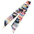 Hermes Charms la Patisserie Francaise Black Silk Shoulder