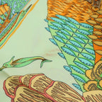Hermes Carre 90 L Atlantide Atlantis Green Silk Scarf — view 4