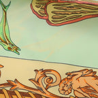 Hermes Carre 90 L Atlantide Atlantis Green Silk Scarf — view 5