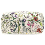 Gucci Flora Infinity Handbag Tote Back White Canvas Leather — view 4