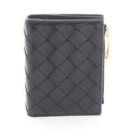 Bottega Veneta Bifold Wallet Intrecciato Small Black Leather
