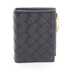 Bottega Veneta Bifold Wallet Intrecciato Small Black Leather