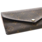 Louis Vuitton Monogram Portefeuille Jeanne Wallet Card Case Brown Pink Leather — view 5