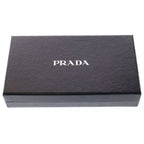 Prada Saffiano Zip Around Wallet Card Case Yellow Leather Gold — view 6